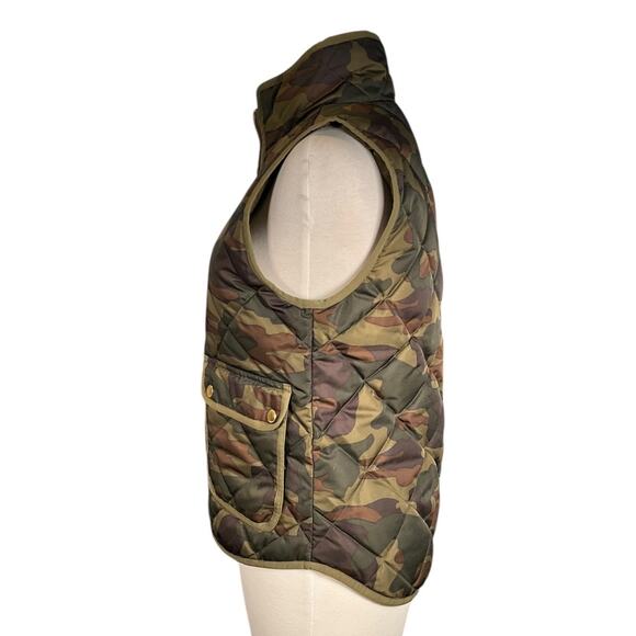 J.Crew Camo Quilted Puffer Vest Size XS Peplum Hem – New Without Tags - Picture 8 of 14